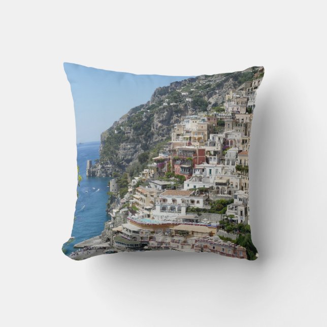 Positano, Amalfi Coast Italy Cushion (Front)