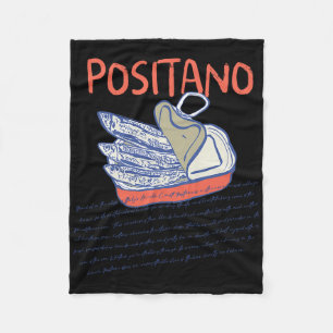 Positano Amalfi Coast Vintage Aesthetic Vacation T Fleece Blanket