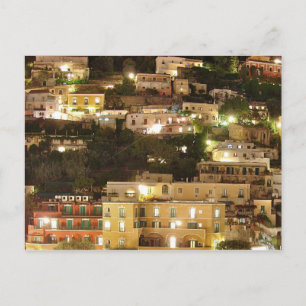 Positano at Night - Hillside Homes Postcard