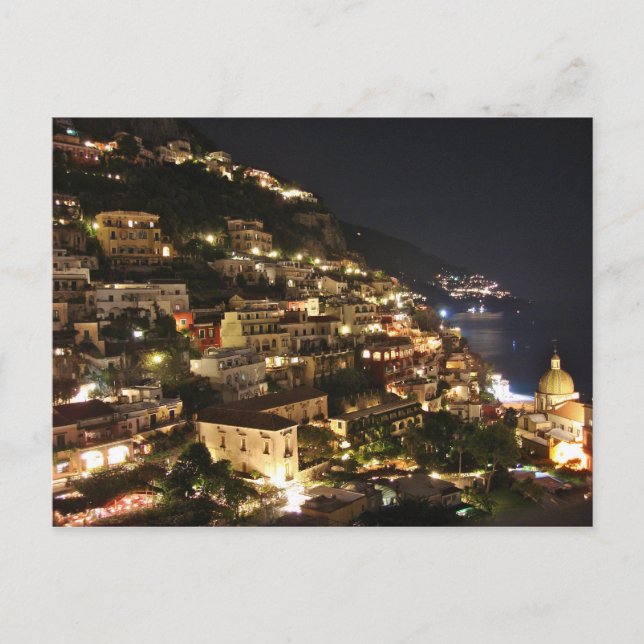 Positano at Night Postcard (Front)