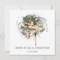 *~* POSITANO Italian AR20 RSVP QR Wedding