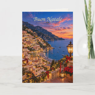 Positano Italy Buon Natale Holiday Card
