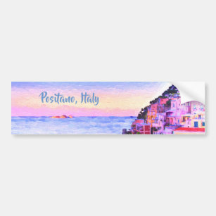 Positano, Italy Sunset Bumper Sticker