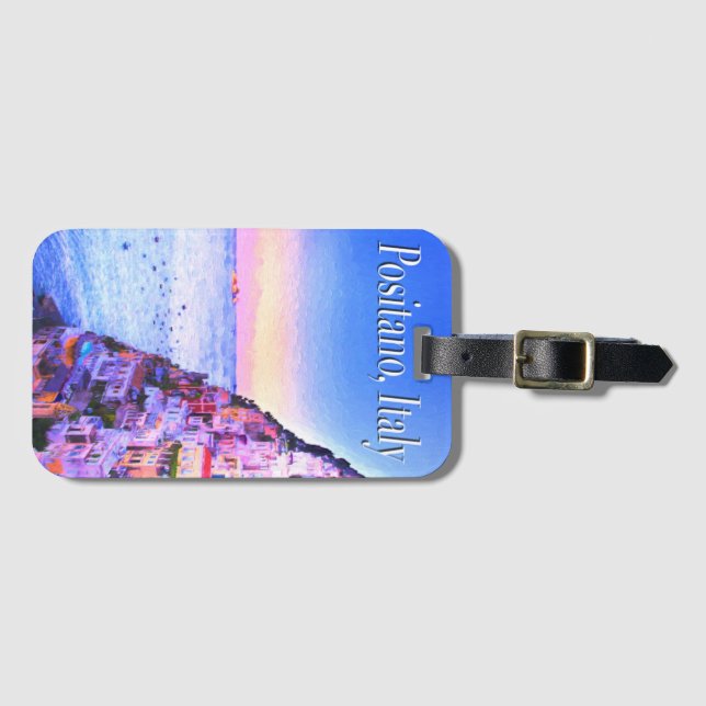 Positano, Italy Sunset Luggage Tag (Front Horizontal)