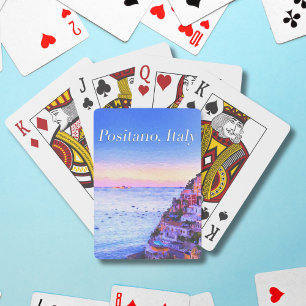 Positano, Italy Sunset Playing Cards