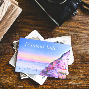 Positano, Italy Sunset Postcard