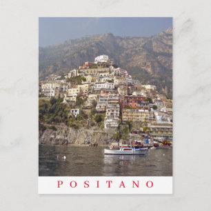 Positano panoramic view postcard