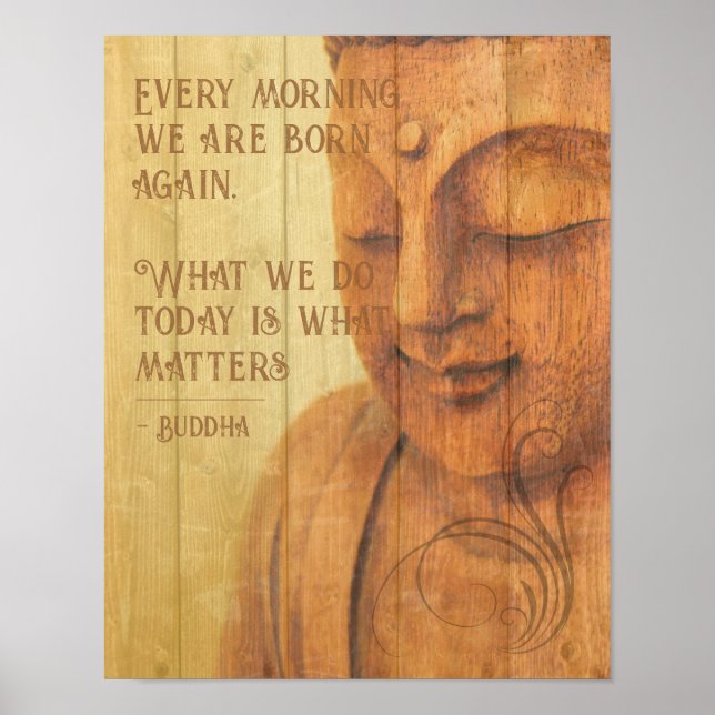 Positive Affirmation Buddhism Mindfulness Quote Poster (Front)