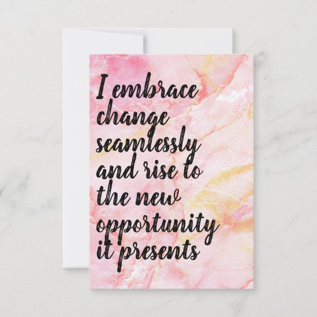 Positive Affirmation "Embrace" Pink/Orange/Gold (Front)