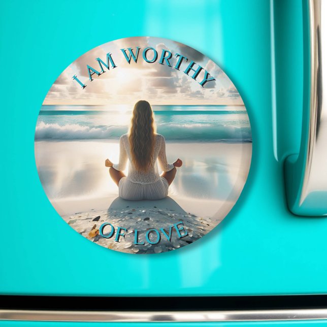 Positive Affirmation | I am Worthy of Love Magnet (Creator Uploaded)