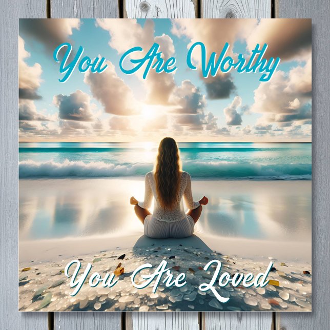 Positive Affirmation | I am Worthy of Love Poster (Creator Uploaded)