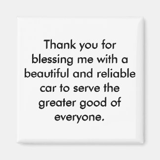 Positive Affirmation Magnet - Gratitude Statement