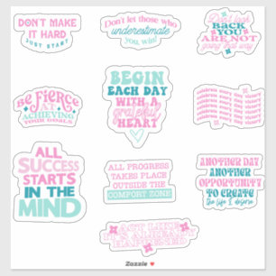 positive affirmation mirror  pack set of