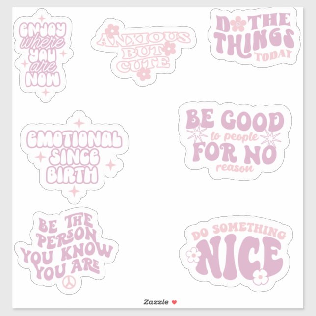 positive affirmation trendy aesthetic retro (Sheet)
