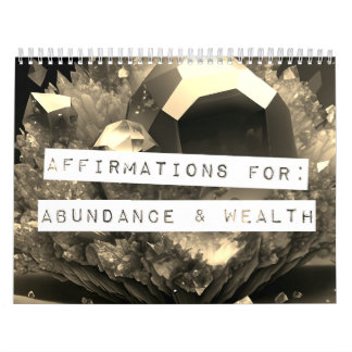Positive Affirmations Birthstone Crystal Abundance Calendar