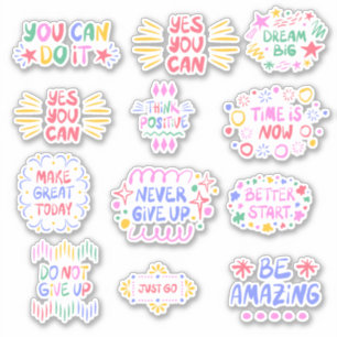 Positive Affirmations Custom-Cut Vinyl Sticker