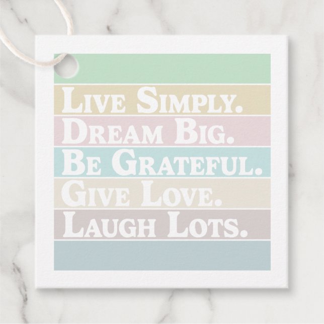 Positive Affirmations  Favour Tags (Front)
