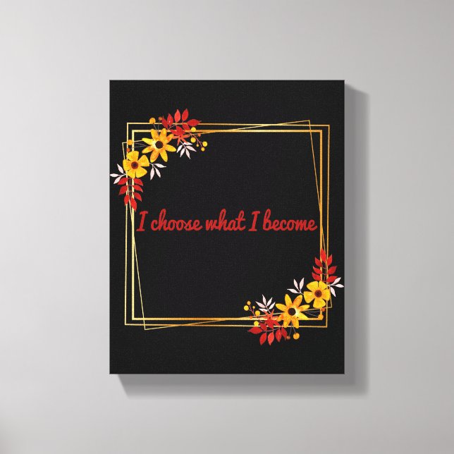 positive affirmations for motivation canvas print (Front)