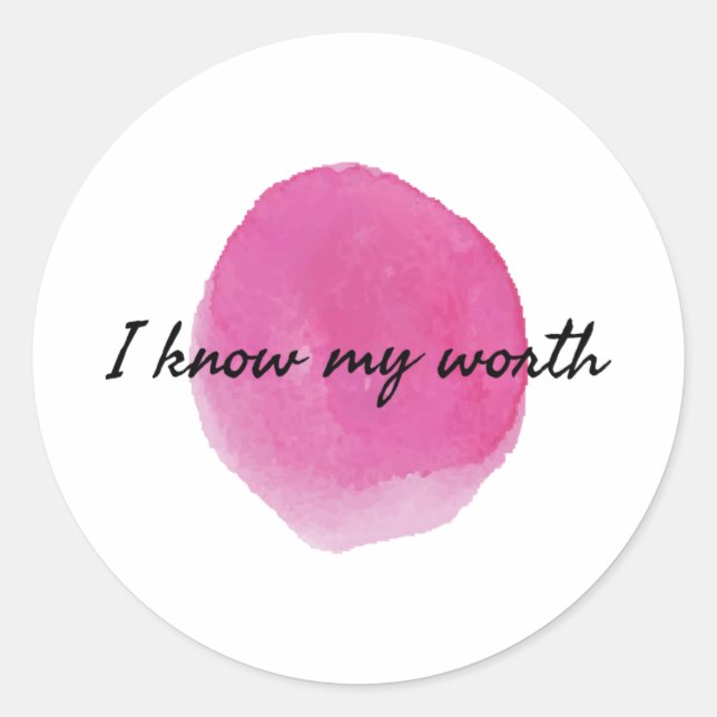 positive affirmations for self acceptance classic round sticker (Front)