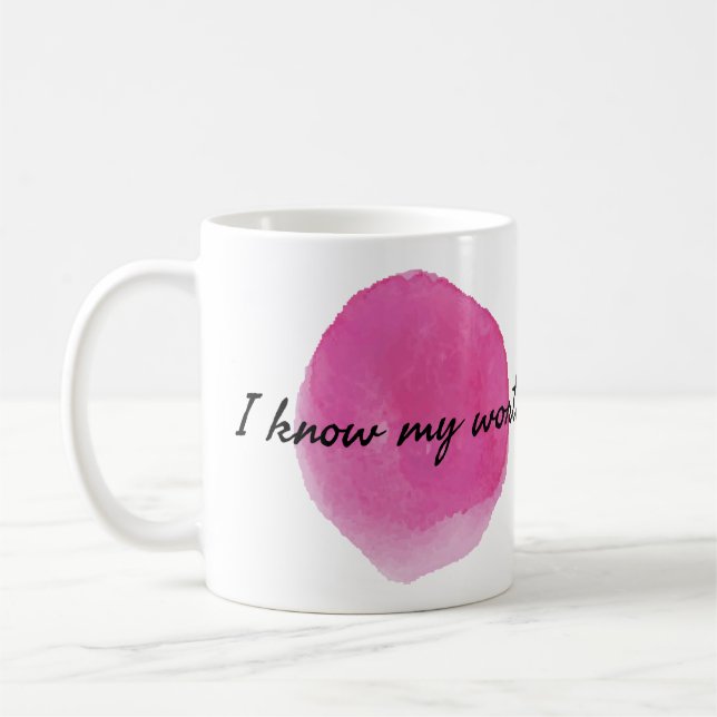 positive affirmations for self acceptance coffee mug (Left)