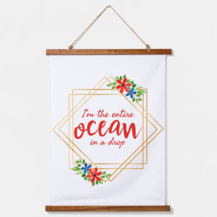 positive affirmations for self acceptance hanging tapestry