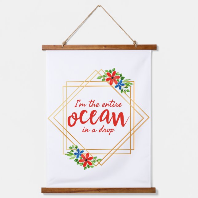 positive affirmations for self acceptance  hanging tapestry (Front)