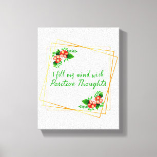 positive affirmations for self love and success canvas print