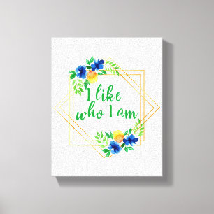 positive affirmations for success and self love canvas print