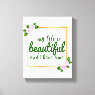 positive affirmations for work and life acceptance canvas print