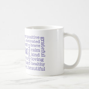 Positive Affirmations I AM Statements Purple Coffee Mug