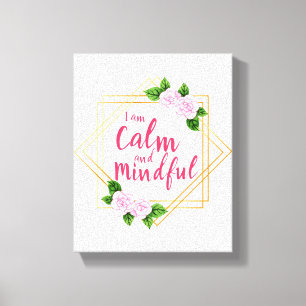 positive affirmations mental health and self love canvas print