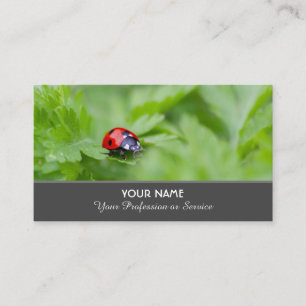 Positive and lucky ladybug for zen and education business card
