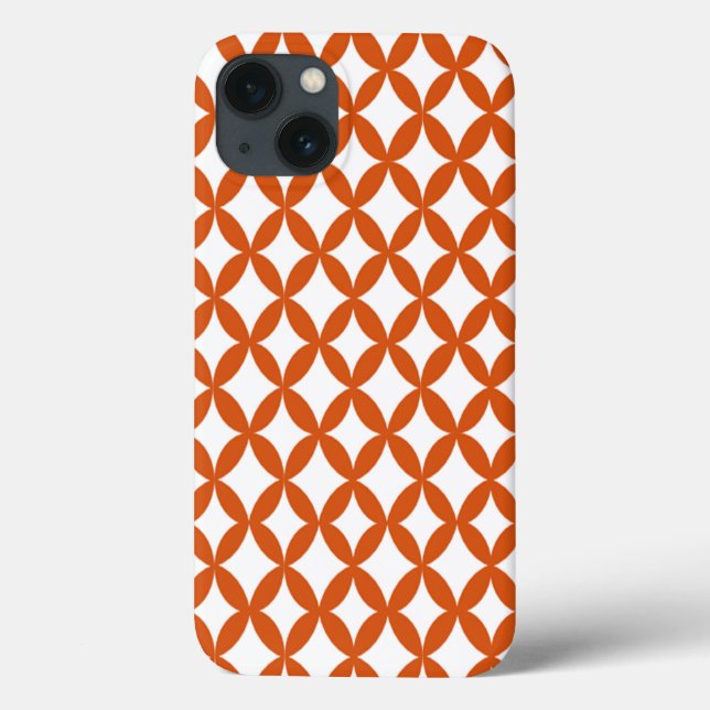 Positive and Negative Space Burnt Orange Case-Mate iPhone Case (Back)