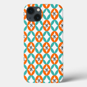 Positive and Negative Space - Orange and Teal iPhone 13 Case