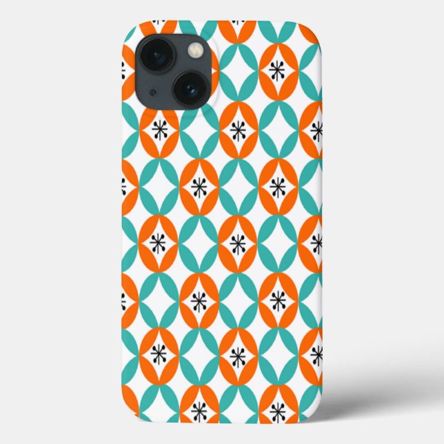 Positive and Negative Space - Orange and Teal Case-Mate iPhone Case (Back)