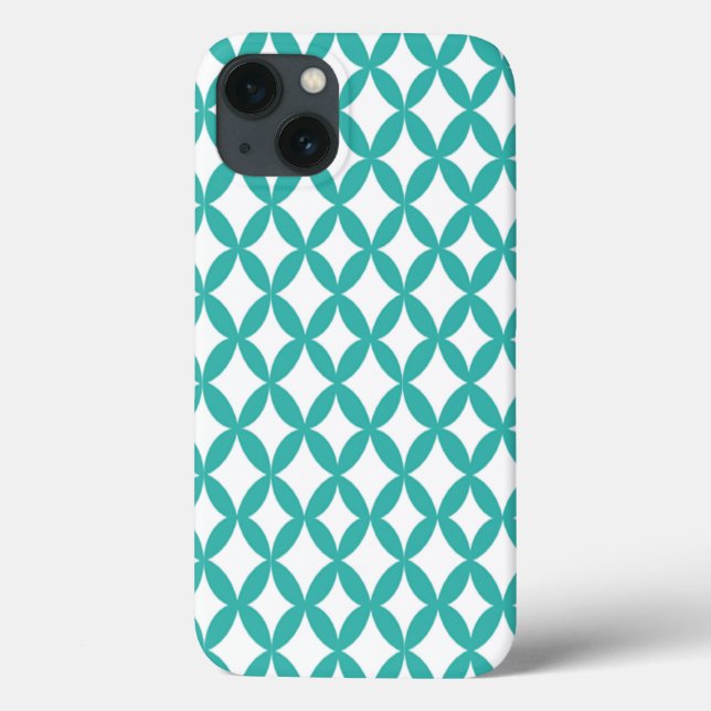 Positive and Negative Space Teal Case-Mate iPhone Case (Back)