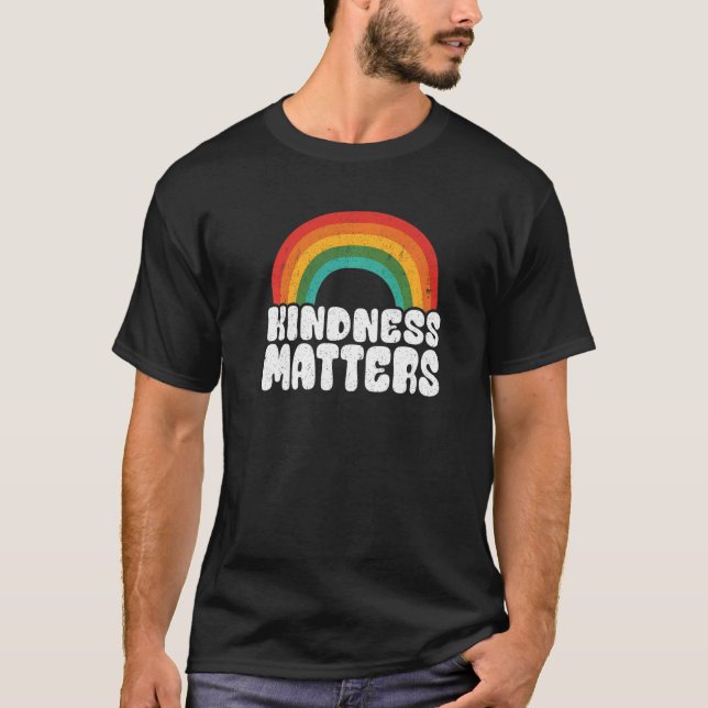 Positive Anti Bullying Rainbow Sped Teacher Kindne T-Shirt (Front)