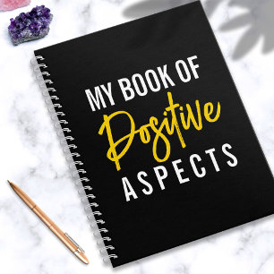 Positive Aspects Black Gold Calligraphy LOA Notebook