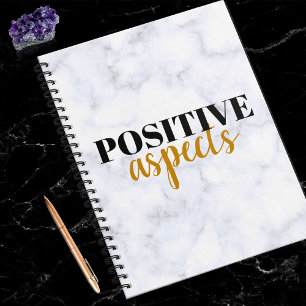 Positive Aspects Classy Marble Notebook