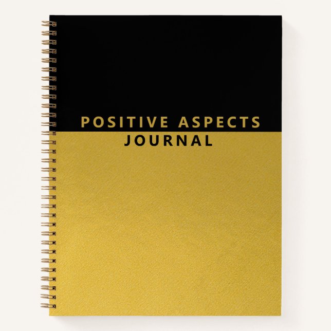 Positive Aspects Minimalist Gold Foil Journal (Front)