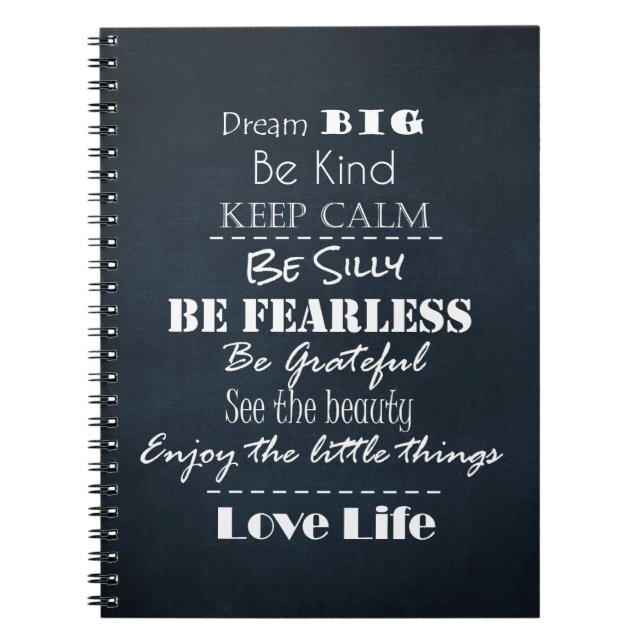 Positive Attitude Affirmations Quotes Spiral Notebook (Front)