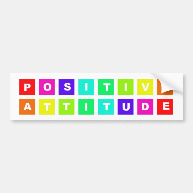 positive attitude bumper sticker (Front)