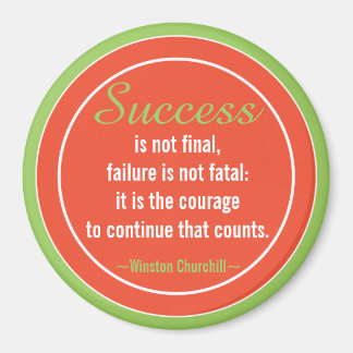 Positive Attitude-Churchill Quotation Motivational Magnet