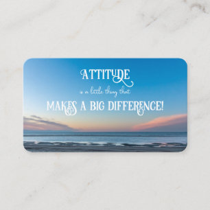 Positive attitude motivational quote life coaching business card