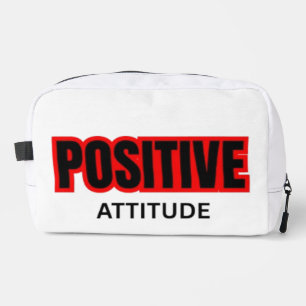 Positive Attitude Motivational Typography T-Shirt Dopp Kit