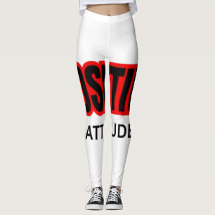 Positive Attitude Motivational Typography T-Shirt Leggings