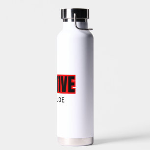 Positive Attitude Motivational Typography T-Shirt  Water Bottle