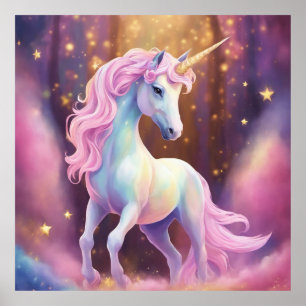 Positive attitude unicorn poster
