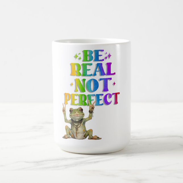 Positive boho frog Hippie  Coffee Mug (Center)