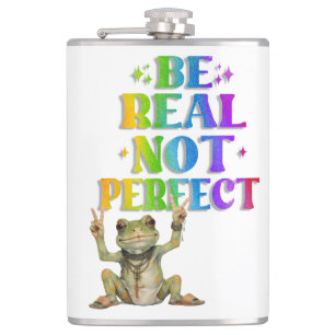 Positive boho frog Hippie  Hip Flask